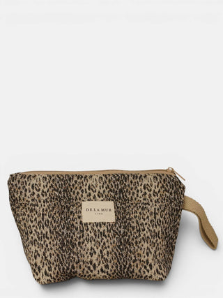 Leopard Jacquard Large Makeup Bag
