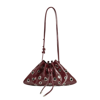 Paloma Burgundy Vegan Shoulder Bag
