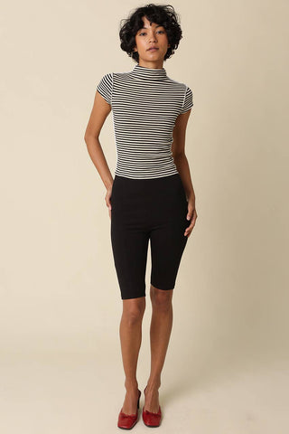 Mila Stripe Mock Neck Top