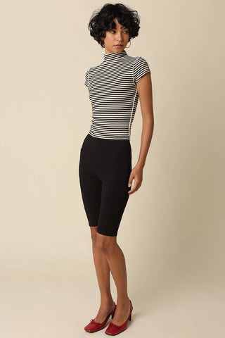 Mila Stripe Mock Neck Top